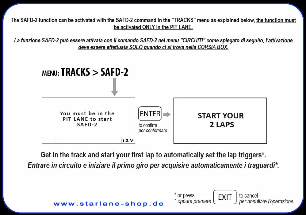 Automatischer Laptimer Modus, SFAD- "no Hand Modus"