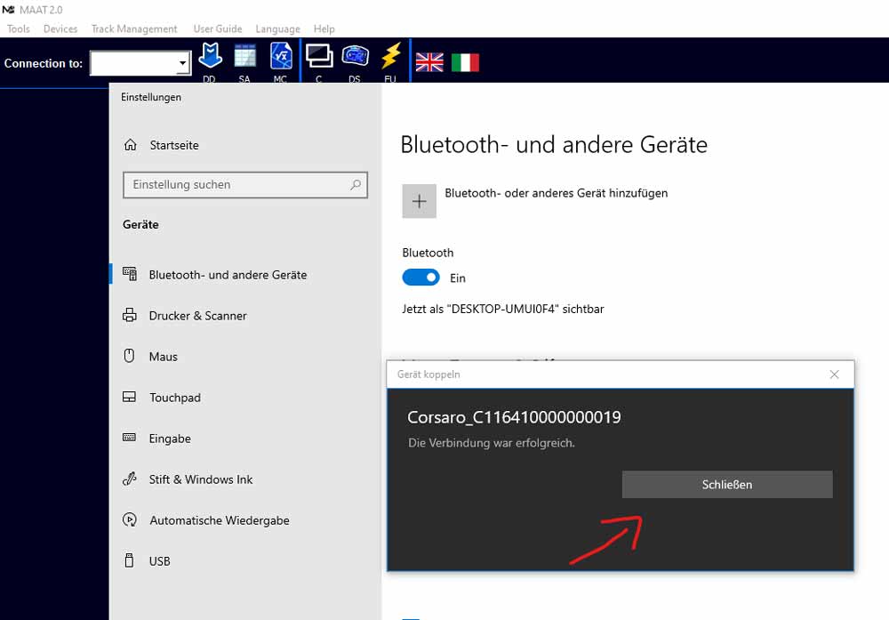 Bluetoothverbindung Schritt 9