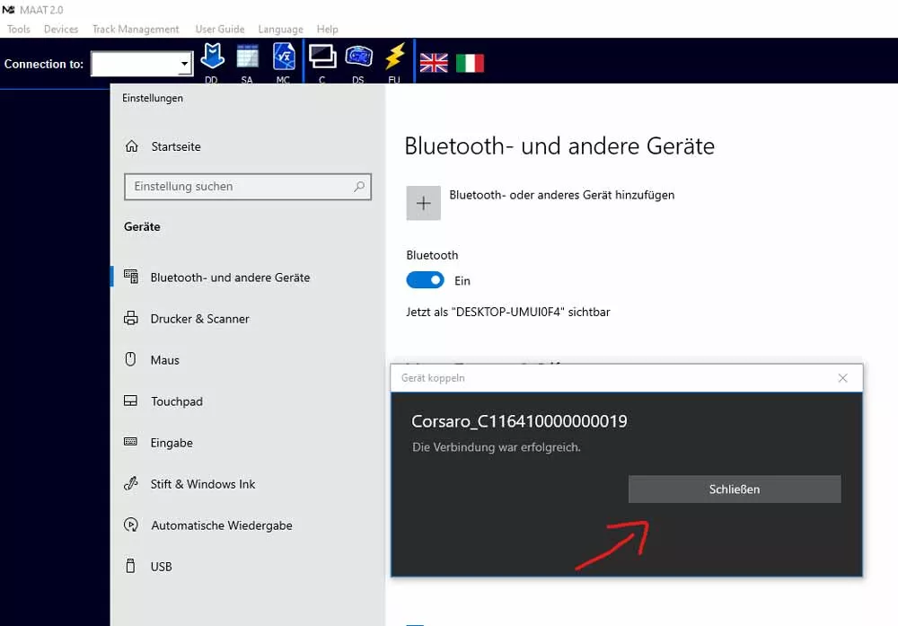 Bluetoothverbindung Schritt 9