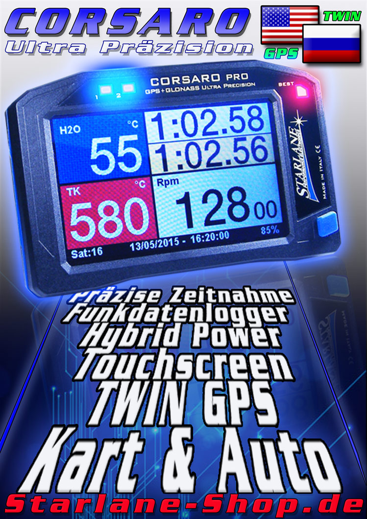 Kart Laptimer mit GPS Zeitnahme für Karting.
