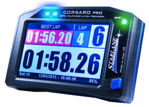 Laptimer CORSARO PRO mit Farbdisplay und Funk-Datenlogger