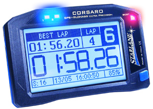 Laptimer CORSARO mit Twin GPS und GPS Boost Modus SGB für optimale Satellitenverbindung auch unter schwierigen Geländebedingungen.