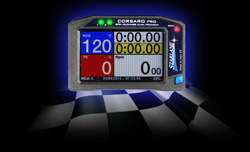 Laptimer CORSARO mit Touchscreen und Funkdatenlogger zum speichern von Telemetriedaten aus dem Rennsport