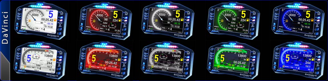 Motorrad Dashboard mit farbigen Display und Laptimer