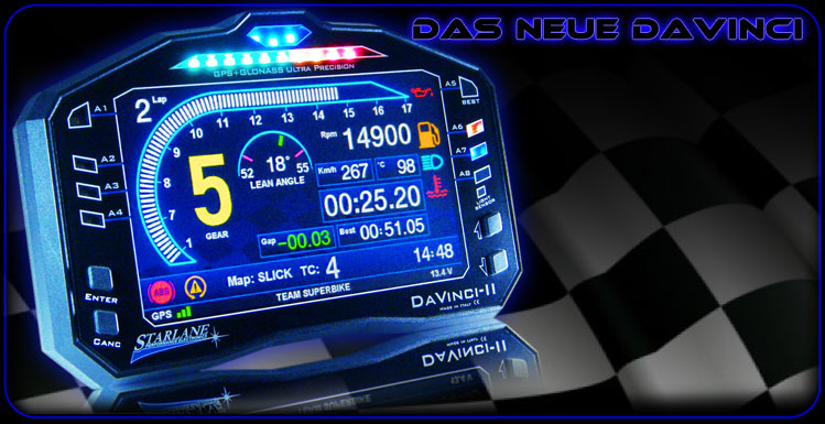Das neue DaVinci Dashboard mit Laptimer für BMW S1000RR, Kawasaki ZX10R und weitere