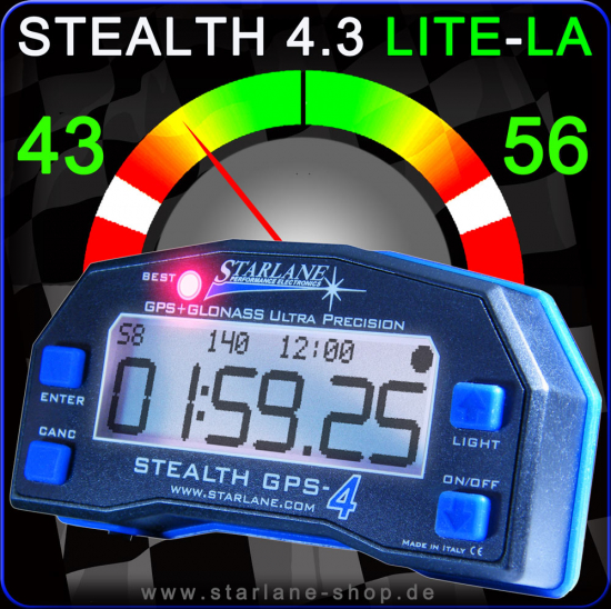 GPS Laptimer STEALTH-4 LITE Lean Angle
