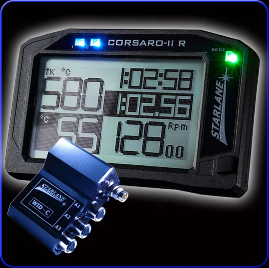 Laptimer Corsaro mit Kurvenschräglage