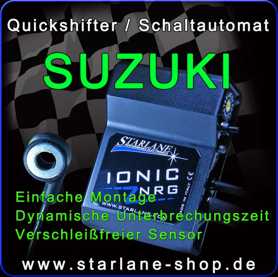 Quickshifter / Schaltautomat "IONIC" für Motorräder der Marke SUZUKI GSX R 600 / 750 / 1000 R & Weitere...