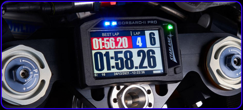 Motorrad Laptimer Corsaro mit Farbdisplay