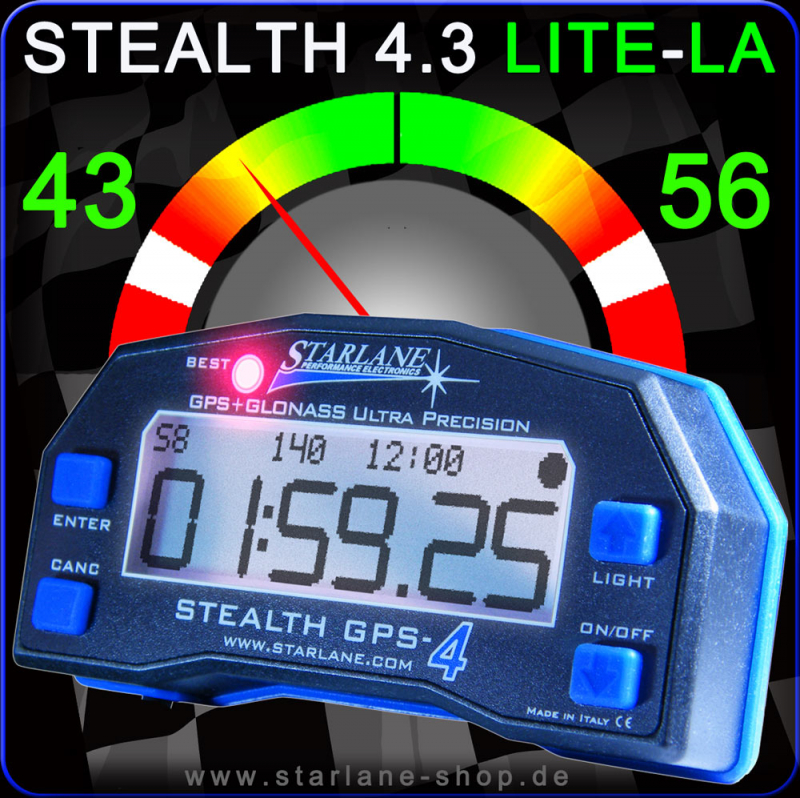 GPS Laptimer STEALTH-4 LITE Lean Angle