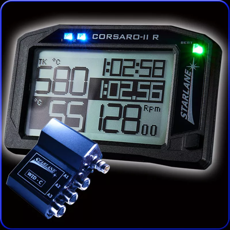Laptimer Corsaro mit Kurvenschräglage