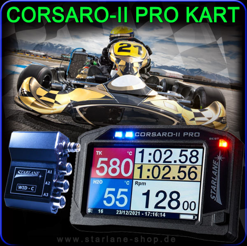 Kart-Laptimer Corsaro "Go-Kart" mit Datenlogger