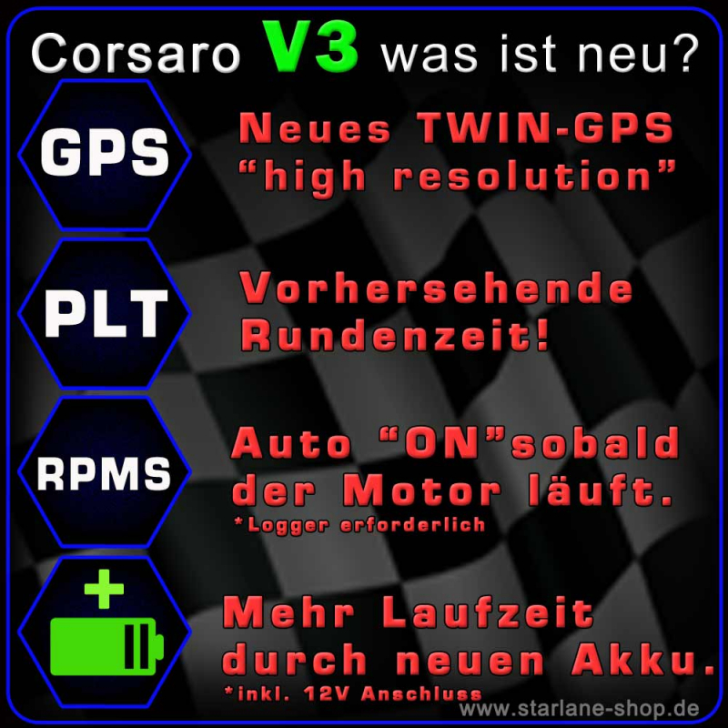 neuer Laptimer Corsaro V3 neuer Laptimer Corsaro V3