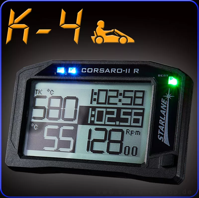 Rennkart Laptimer mit Datenerfassung und TK Abgastemperatursenso
